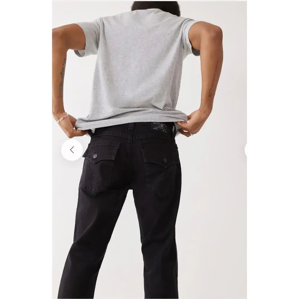 True Religion Ricky Relaxed Straight Body Rinse Black sz 31x31 Y2K Streetwear